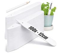 com-four® 100x plant labels with pencil, plug-in labels 12 cm for rooms