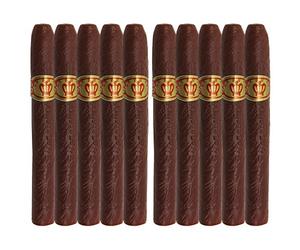 com-four® 10x Fake Giant Cigar for the Mafia Gangster Al Capone Costume, Dummy Cigar for Carnival and Party, 12cm (10 pieces - cigar)