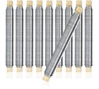 com-four® 10x Flower Wrapping Wire Set - Galvanized Garden Wire - Silver-Coloured Binding Wire Wound on a Wooden Stick, Thickness 0,65 mm, 1000 g (Galvanized - 10 pieces)