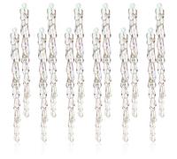 com-four® 12x Christmas tree pendants icicles - Christmas tree decorations for the Christmas tree - Christmas tree decorations - Christmas decorations (12x icicles)