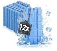 com-four® 12x Cooling Batteries in Blue - Cooling Elements for Cool Box and Cool Bag - Freezer Blocks - Cooling Batteries for Household and Leisure