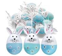 COM-FOUR® 12x decorative Easter hangers, Easter bunny in the shape