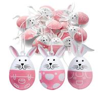 COM-FOUR® 12x decorative Easter hangers, Easter bunny in the shape