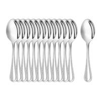 COM-FOUR® 12x Espresso Spoons Made of Stainless Steel - Stylish Table Cutlery in a Simple Design - teaspoons - Dessert Spoons - Tea Service (12 Pieces - Espresso Spoon 12cm)