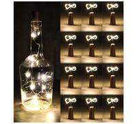 com-four® 12x LED Bottle Light - Cork Fairy Lights for Indoor use, for Empty Wine and Champagne Bottles - mini LED Lights with Battery Operation (012 Pieces)