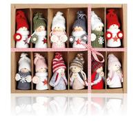 COM-FOUR® 12x premium Christmas tree pendants angels - decorations - fairy figures as gift tags - Swedish-Scandinavian decorative trolls