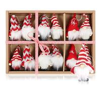 COM-FOUR® 12x premium Santa Claus pendants for the Christmas tree, enchanting Christmas tree figurine pendants as tree hangings, Christmas decorations or gift tags