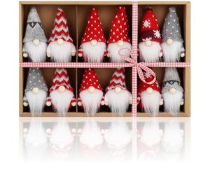 COM-FOUR® 12x premium Santa Claus pendants for the Christmas tree, enchanting Christmas tree figurine pendants as tree hangings, Christmas decorations or gift tags