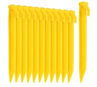 com-four® 12x tent pegs made of plastic, ground anchors for camping, garden
