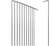 COM-FOUR® 12x tent pegs made of steel - long and robust pegs for camping and outdoors - ideal for normal and hard ground - Ø 4 mm