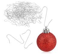 COM-FOUR® 150x hooks for Christmas tree decorations, Double hooks