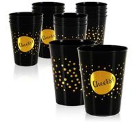 com-four® 16x Reusable Drinking Cups for Parties, Camping and on the go