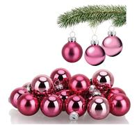 com-four® 20 x Mini Glass Christmas Tree Baubles - Small Christmas Baubles for Christmas Decoration - Tree Decorations for the Christmas Tree - Diameter 3 cm