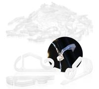 com-four® 200x Gutter Hooks for Fairy Lights - Rain Pipe Hooks Made of Plastic - Clothes Hanger Connector Hooks - Outdoor Christmas Light Hooks