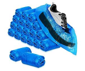 com-four® 200x high-quality disposable overshoes 5g per overshoe - plastic overshoes - waterproof disposable overshoes - one size fits all
