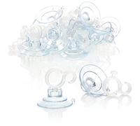 com-four® 20x Suction Cup Holder with Clip Hook for Fairy Lights - Suction Cups in Transparent - Holder with Suction Cup for Decoration at Christmas, Easter, New Year's Eve