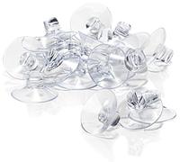 com-four® 20x suction cups with cable slot for fairy lights and window | Strong window knobs for window attachment for Christmas - Easter - Autumn - New Year's Eve - Suction cup holder Ø 45 mm