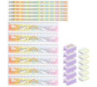 com-four® 24-piece children's writing set unicorn, school supplies