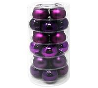 COM-FOUR® 24x Christmas balls, Christmas tree balls made of real glass for Christmas, tree decorations for the Christmas tree, Ø 6 cm