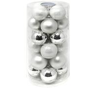 COM-FOUR® 24x Christmas balls, Christmas tree balls made of real glass for Christmas, tree decorations for the Christmas tree, Ø 6 cm