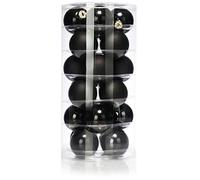 COM-FOUR® 24x Christmas balls, Christmas tree balls made of real glass | tree decorations for the Christmas tree - Ø 6 cm