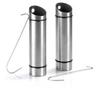 COM-FOUR® 2x air humidifier made of stainless steel - heating evaporator to attach to the heating - radiator evaporator with two S-hooks (1x evaporator stainless steel)