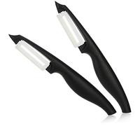 COM-FOUR® 2X Ceramic Peeler for Fruit and Vegetables, Universal Peeler