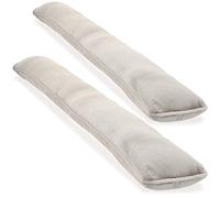 COM-FOUR® 2x draft stopper for doors and windows - microfibre wind stopper - save energy with draft stopper - 1kg door stopper (02 pieces - taupe)