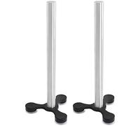 COM-FOUR® 2x kitchen roll holder standing with suction cup base - paper roll holder for the kitchen - roll holder made of stainless steel - 31 cm