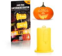 COM-FOUR® 2X LED Decorative Light for Paper Lanterns, LED Tea Light | warm white lantern light - battery-operated LED candle - mini lamp for lanterns - pumpkins - balloons and decoration