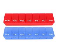COM-FOUR® 2X Medicine Doser in English, Medicine Box for 7 Days, Pill Box