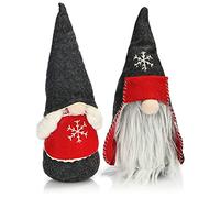 com-four® 2x premium pair of Christmas elves for Christmas decorations | North Pole figures as winter decorations - cute corner stool as room decorations or gifts
