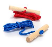 COM-FOUR® 2x premium sledge leash with wooden handle, extra long toboggan accessory, pull rope for sledges, Made in Germany!