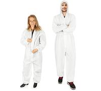com-four® 2x protective suit with hood and zipper, single-layer painter's