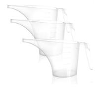 COM-FOUR® 3 x Funnel Jug - Watering Can with Pouring Spout - Transparent Funnel - Measuring Jug for Making Soap
