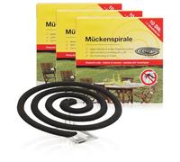 COM-FOUR® 30x Anti-Mosquito Spirals with Stand - Smoke Spirals Against Mosquitoes, Mosquitoes and Other Insects Ideal for Balcony, Terrace, Garden and Camping (30 Pieces - Spiral Black)