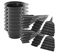 com four® 32 piece hair dye set in black with brushes and mixing bowl, kit for preparing and applying hair color