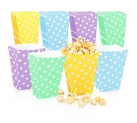com-four® 32x popcorn bags - paper bags for picnics, birthdays, weddings or as a small Easter nest - snack bag (32 pieces - colorful)