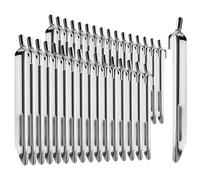 COM-FOUR® 32x tent pegs made of steel, robust V-shaped ground pegs
