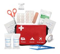 com-four® 38-Piece First Aid Traveller Set, Compact Emergency kit for Outdoor, Cycling, Camping, Travel and Sports, Ideal as a Home Pharmacy with Practical Belt Loop (red)