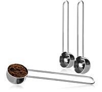 COM-FOUR® 3X Coffee Measuring Spoons Made of Stainless Steel | measuring spoons for tea - cappuccino - cocoa and espresso - wire handle - easy dosing