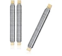 com-four® 3x flower wrapping wire set - binding wire wound on a wooden stick - metal wire for handicrafts - craft wire 300g (3 pieces - silver-colored)