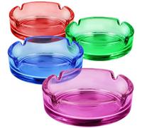 COM-FOUR® 3x glass ash tray, ashtray in fresh colours