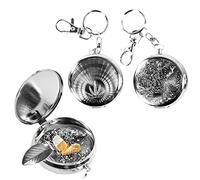 com-four® 3x pocket ashtray - closed cigarette pocket ashtray - mini ashtray as a key ring [selection varies] (1 x 3 pack)