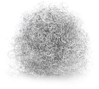 COM-FOUR® 40g premium angel hair - fine metallic tinsel for Advent wreath, arrangement, Christmas tree - Christmas table decoration - metal threads for handicrafts (metal - silver-colored)