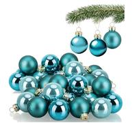 COM-FOUR® 40x Christmas balls - tree decorations for the Christmas tree - glass balls Ø 3 cm - Christmas decoration - small Christmas tree balls made of real glass for Christmas