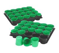 com-four® 40x Growing Pots with Plant Trays - Planter - Seed Tray for Growing Plants - Growing Set for 40 Plants - Plant Trays with Tray (Plant pots set 1)