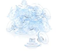 com-four® 40x suction cup holder with cable slot, transparent for fairy lights and window decorations for Christmas, Easter, New Year's Eve - suction cup holder Ø 30 mm (040 pieces - transparent)