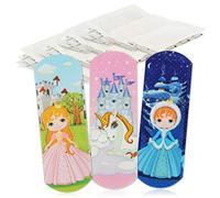 COM-FOUR® 40x Water-Repellent plasters for Children - Colourful Plaster Strips for Children - Plaster Set with Princess and Unicorn Motifs - Clinically Tested (Princess)