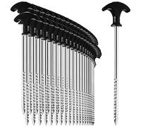 COM-FOUR® 48x tent pegs made of steel, robust ground pegs with thread